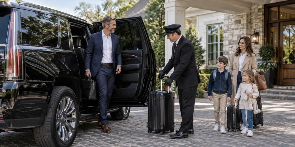 Airport limo transportation Bedford for business and family travelers